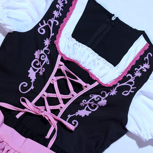 زي تنكري للأطفال في مهرجان أكتوبر، زي فراولين التقليدي الألماني، زي خادمة البيرة البافارية للأطفال في الكرنفالات - Product Image 6