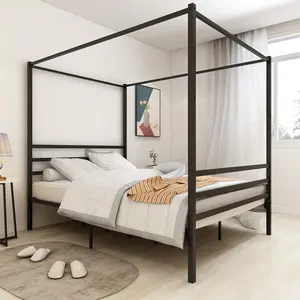 2020新设计优雅家居家具实用双人双人大小铁四海报金属天篷床