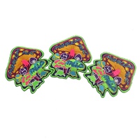 Badges en tissu populaires, application personnalisée hawaïen, dessin animé champignon mignon, Logo, patch de broderie de support à repasser pour vêtements