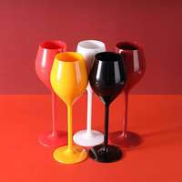 Offre Spéciale 130ml créatif jetable incassable coloré gobelet verre à vin verres à cocktail en plastique