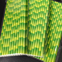 Pailles à boire en papier imprimé de bambou biodégradable Offre Spéciale pour jus de fruits, Shakes, anniversaires, fêtes de mariage
