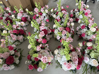 Nouvelle composition florale en boule de roses PPS, couleur marron, en soie, pour centre de table de mariage, événementiel et décoration intérieure