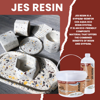 TIMESRUI Kit de Démarrage Jesmonite en Poudre de Résine Écologique, Plâtre de Paris pour Moulage, Plâtre de Coulée pour Moules en Silicone, Créations DIY Jesmonite