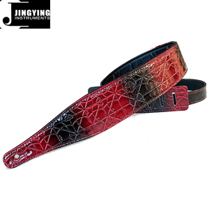 Jingying 2025 Custom Custom cinghie per <span class=keywords><strong>chitarra</strong></span> Rock all'ingrosso rosso nero colorato Spider lucenti spallacci per <span class=keywords><strong>chitarra</strong></span> - Product Image 2