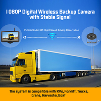 Moniteur de véhicule Bus de 7 pouces 4 caméras DVR camion sans fil DVR caméra de recul Kit système pour aide à la remorque