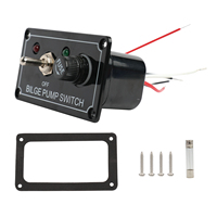 Panneau de commande de pompe de cale 5A 12V, interrupteur à bascule 3 positions (Manuel-Off-AUTO) avec double indicateur LED pour bateau, yacht, embarcation de pêche
