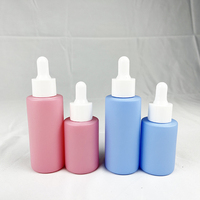 ODM OEM fournisseur 1oz 2oz 3oz flacons compte-gouttes en verre dépoli cosmétique ovale épaule bouteille d'huile essentielle en verre coloré avec boîte