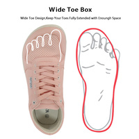 Chaussures décontractées en gros pour hommes, forme naturelle du pied, embout spacieux, zéro drop, pour la marche quotidienne, baskets pieds nus pour femmes