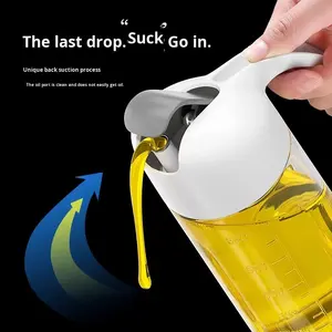 Bouteille distributrice d'huile d'olive et de <span class=keywords><strong>vinaigre</strong></span> en verre de 630 ml, anti-fuite, à ouverture automatique, avec échelle pour la cuisine - Product Image 3