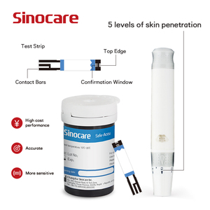 <span class=keywords><strong>Bandelettes</strong></span> de test de glycémie Sinocare CE/ISO, lecteur de glycémie, 25 <span class=keywords><strong>bandelettes</strong></span> de test - Product Image 6