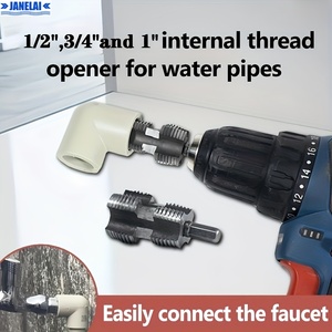 Juego de 12 Cortatubos y Herramientas para Reparación de Roscas de Tuberías de Agua, Dispositivo de Roscado Tipo Taladro Eléctrico, Juego de Matrices para Roscas de Tuberías de Agua PPR - Product Image 5