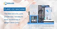 Machine à glace en flocons industrielle de 3 tonnes en acier inoxydable refroidie par air pour la transformation des produits de la mer