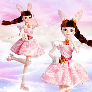 新しい人形アニメIP Douluo XiaoWuウサギ点滅人形キッズガールズ用24インチジョイントボールアクションフィギュア、ビニール人形発売中