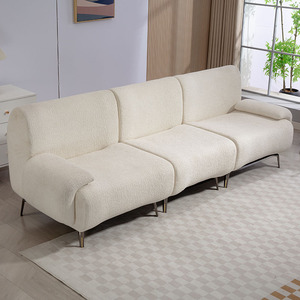 Italian Modern Vacuum Compressed Modular Sectional Couch Set Corduroy Fabric Set - Product Image 2