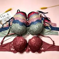 Soutien-gorge push-up à imprimé floral et dentelle AS002 pour femme, tailles 38-44B, vêtements d'intérieur pour femmes