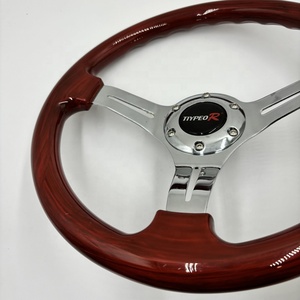 Volante Universal de 14 Pulgadas y 4 cm de Profundidad, Fabricado en ABS con Acabado Madera de Durazno - Product Image 3