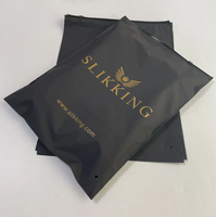 Sacs d'emballage en plastique à fermeture éclair givrée noire fabriqués par le fabricant pour vêtements avec logo personnalisé