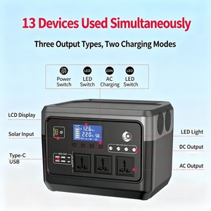 Estación de Energía Portátil Premium, Generador <span class=keywords><strong>Solar</strong></span> de Carga Rápida, Batería Móvil Silenciosa para Acampar al Aire Libre, Autocaravanas, Uso Doméstico de Emergencia - Product Image 1