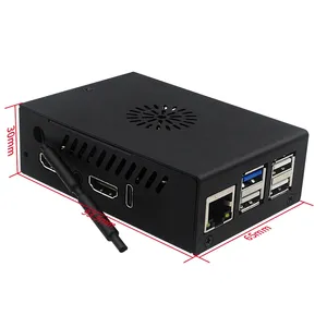 Vỏ nhôm màu cam Pi 5 Pro với quạt làm mát vỏ kim loại màu đen tùy chọn ăng ten tản nhiệt cppoer tinh khiết cho <span class=keywords><strong>OPI</strong></span> 5 - Product Image 4