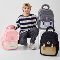 Sac à dos d'école primaire grande capacité, style britannique, léger, à double bandoulière, sac de voyage pour garçons et filles