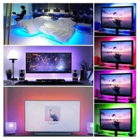 Bande lumineuse LED RGB USB 5V avec contrôleur intelligent, flexible, en cuivre, diodes 5050, guirlandes lumineuses pour hôtel