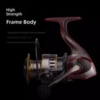 Moulinet spinning tout métal avec corps en acier inoxydable pour lancer de leurres à longue distance, utilisation gaucher, canne à pêche en mer, pêche au surf
