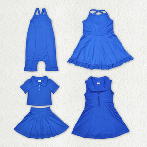 Ensemble de robes de tennis athlétiques pour filles, jupes de golf pour enfants, vêtements de sport sans manches, tenues de sport pour tout-petits, collection de 4 styles - Product Image 6