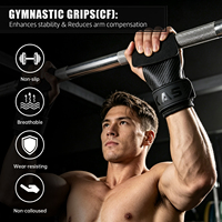 Poignées de musculation MKAS Cross Workout avec protection de la paume et enveloppement de poignet réglable pour la gymnastique, l'entraînement avec poids et le fitness