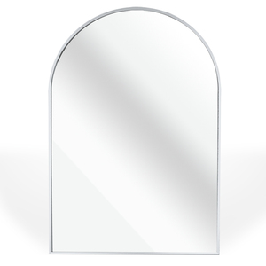 <b>Silver</b> Metal Framed Arched Bathroom <b>Mirror</b> 24x32 Inch Wall Mount Vanity <b>Mirror</b> - Product Image 5