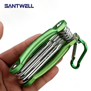 Juego de Llaves Allen Plegables Santwell de 8 Piezas, Llaves Hexagonales de Acero Cromado con Gancho Mosquetón para Reparaciones DIY - Product Image 6