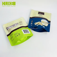 Lot de 500 sachets en plastique noir mat Mylar sachets en aluminium à fermeture éclair avec fenêtre transparente