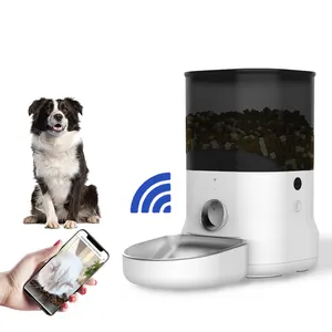 Voz Record 4L/6L Capacidade Temporizado Alimentador Automático para Gato e Cão Controle Remoto USB e Bateria Operado Alimentador Pet Automático