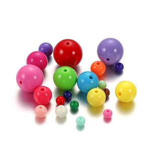 Joyería personalizada hecha a mano DIY, pulsera artesanal, 6/8/10/12/14/16/18/20mm, cuentas espaciadoras de color acrílico arcoíris, porcelana suelta - Product Image 2