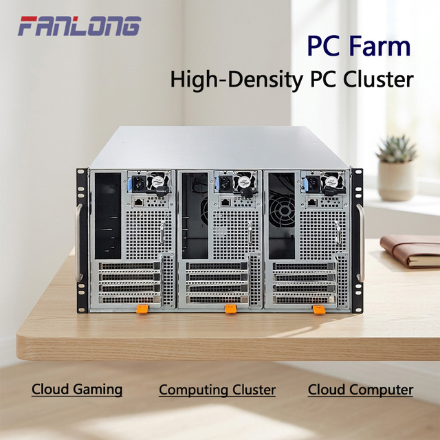 PC Farm 6U 6-node Rack-mount Server Case Cloud Gaming Remote Management Cloud Computing