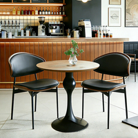 Kommerzielle Möbel für Fast-Food-Cafés: Modernes Tisch- und Stuhl-Set für Restaurants, Küchen und Essbereiche mit Sitzkojen