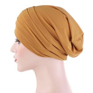 Bonnet de nuit en soie pour femmes musulmanes, couvre-chef, Hijab, écharpe, Turban - Product Image 3