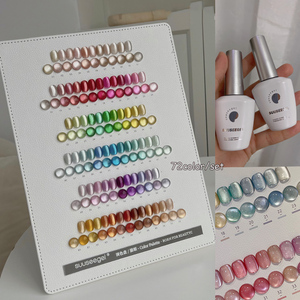 Bộ sơn gel móng mắt mèo 72 màu/bộ, bộ dụng cụ gel màu đỏ, giá rẻ, kèm sách màu miễn phí - Product Image 1