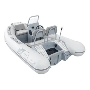 10ft Luxury RIB300 Sports Inflatable Boat Aluminum Hull With Console Standing Up Navi Light High Quality EVA Flooring