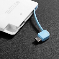 Banque de puissance 2500mAh Banque de puissance de carte mince pour iPhone 15 Plus Chargeur de téléphone portable Banque de batterie de secours 2500mAh