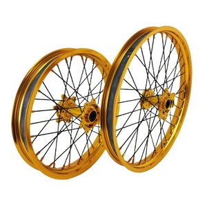Jantes dorées compatibles avec Sur Ron Ultra Bee, jeu de roues 21*1.6 et 19*2.15, moto électrique tout-terrain, <span class=keywords><strong>supermotard</strong></span>, roues avant et arrière - Product Image 3