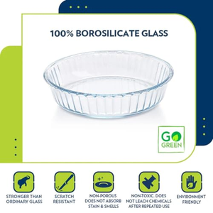 Nouveau design 2026 – Plat de cuisson en verre borosilicate haute résistance, résistant au four - Product Image 2