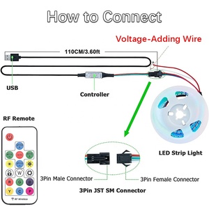Striscia <span class=keywords><strong>LED</strong></span> Neon Flessibile RGBIC 5mm Tagliabile WS2812B per Insegne Luminose e Decorazioni, 5V USB <span class=keywords><strong>con</strong></span> <span class=keywords><strong>Telecomando</strong></span> Multicolore - Product Image 5
