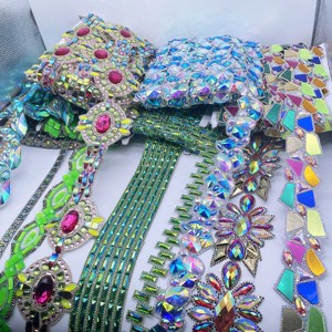 Caraïbes carnaval saison vert citron époxy Hot Fix <span class=keywords><strong>pierre</strong></span> garniture strass décoration pour femmes chaussures vêtements sacs artisanat - Product Image 5