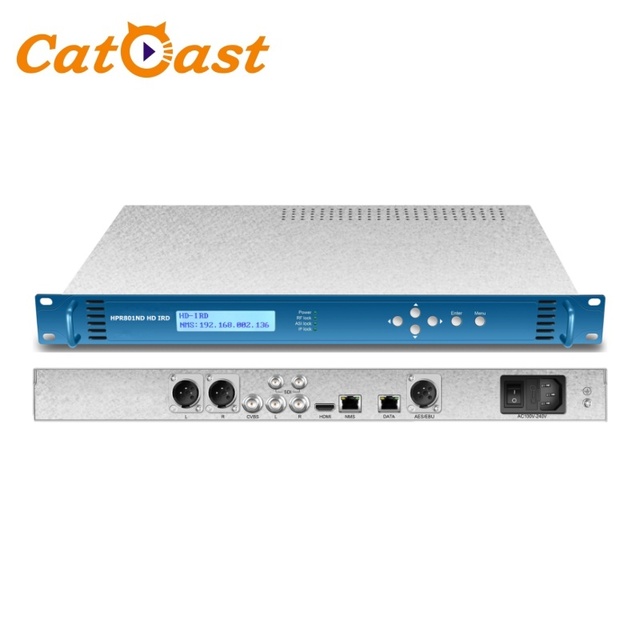 IRD Network Video IP Decoder with HTTP HLS M3U8 RTSP RTMP SRT MEPG2 H.264 HEVC HD SDI CVBS Decoder