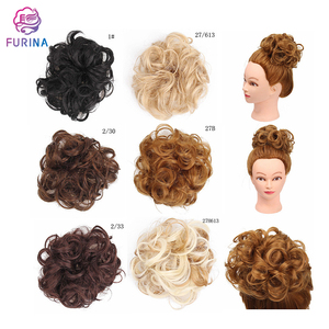 Vente en gros extensions de cheveux pratiques de plusieurs couleurs <span class=keywords><strong>style</strong></span> désordonné chignons en cheveux synthétiques pour femmes blanches - Product Image 2