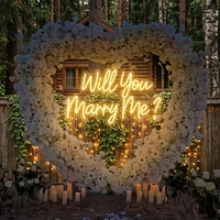 OEM Grosir Dropshipping Profesional Neon Sign Kustom Tahan UV untuk Latar Belakang Pernikahan Kualitas Elite Siap untuk Penjual Etsy