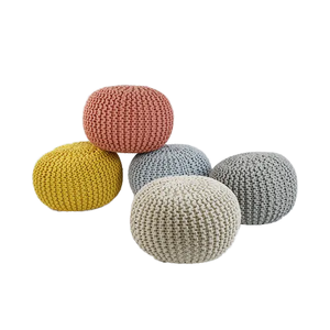 Puf de tela tejido a mano extensible para interiores y exteriores, cómodo otomano de suelo para habitación infantil y asiento decorativo para almacén - Product Image 2