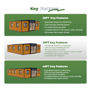 Casa Contenedor Plegable <span class=keywords><strong>de</strong></span> Lujo a Bajo Costo, Casa Contenedor Expandible <span class=keywords><strong>de</strong></span> 40 pies <span class=keywords><strong>de</strong></span> Lujo para Estados Unidos - Product Image 5