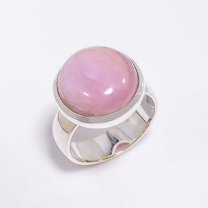 แหวน kunzite เงินสเตอร์ลิง925สำหรับผู้หญิงเครื่องประดับการตั้งค่าตัวเรือนอย่างดีสไตล์น่ารักสำหรับงานแต่งงานและงานเลี้ยง - Product Image 1