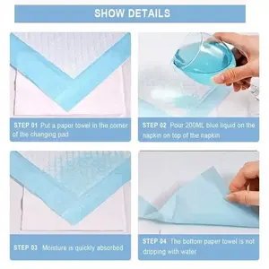 Основы <span class=keywords><strong>Amazon</strong></span>, подушечки для собак и щенков с герметичной быстросохнущей конструкцией для приучения к горшку, стандартная впитывающая способность, обычная - Product Image 4